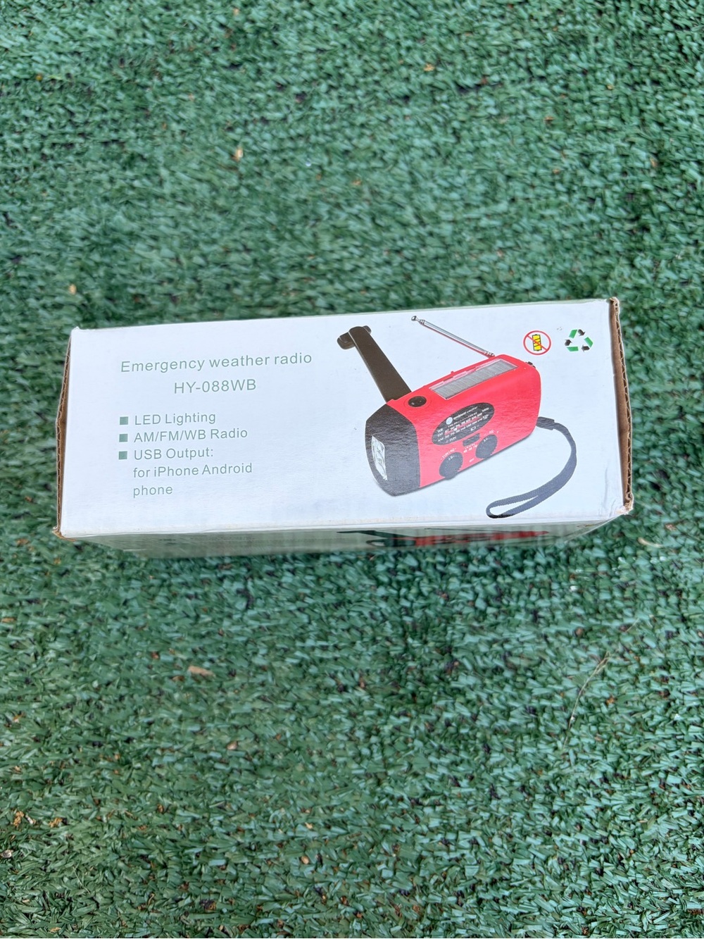 Emergency Weather AM/FM/SW Radio with LED Light - Red